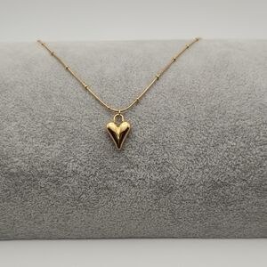 18K Gold Plated Stainless Steel Heart Pendant Necklace